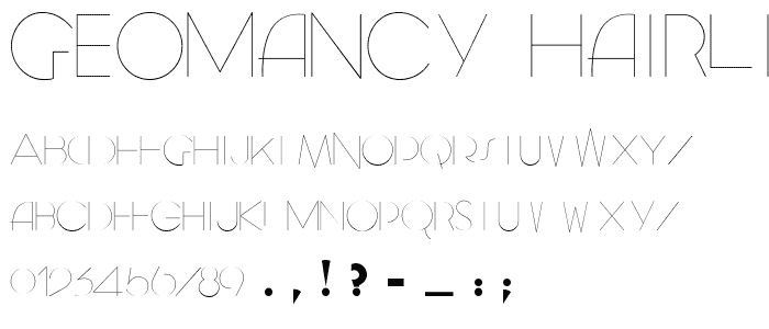 Geomancy Hairline font